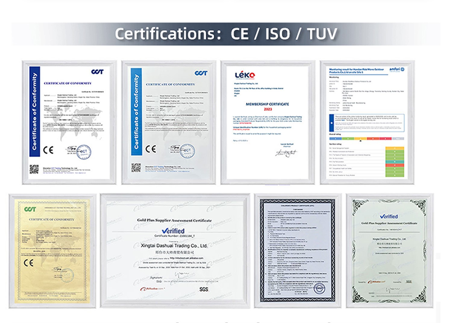 Certifications paddle board Certifications paddle board